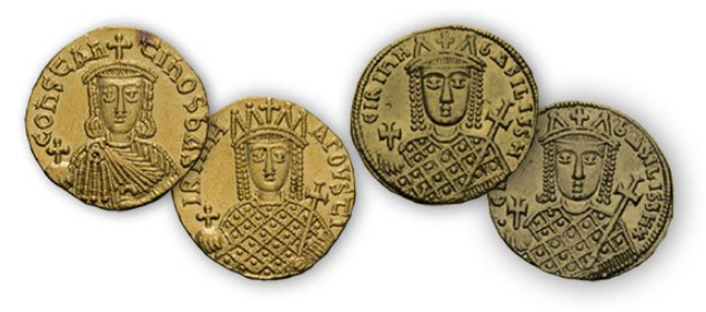 Gold coins with the image of Irene of Athens | Hobby Keeper Articles
