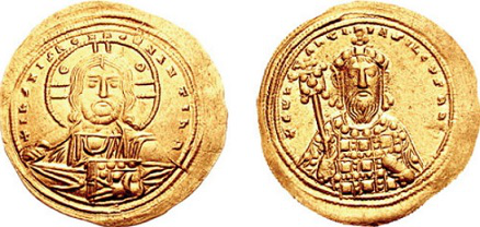 Coin of Constantine VIII: on the left — the face of Christ, on the right-the image of the Emperor | Hobby Keeper Articles
