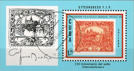 Prague postal block, 1988, Cuba| Hobby Keeper Articles