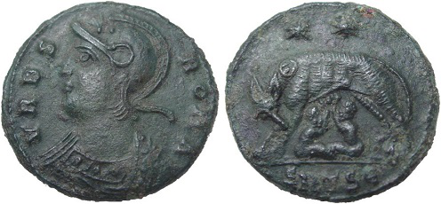 Coin in honor of Constantinople with the Capitoline wolf | Hobby Keeper Articles