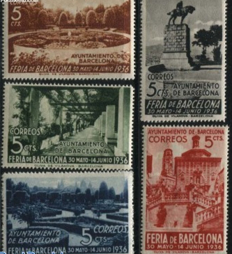 Postage stamps "Barcelona-Spain", 1936, Spain | Hobby Keeper Articles