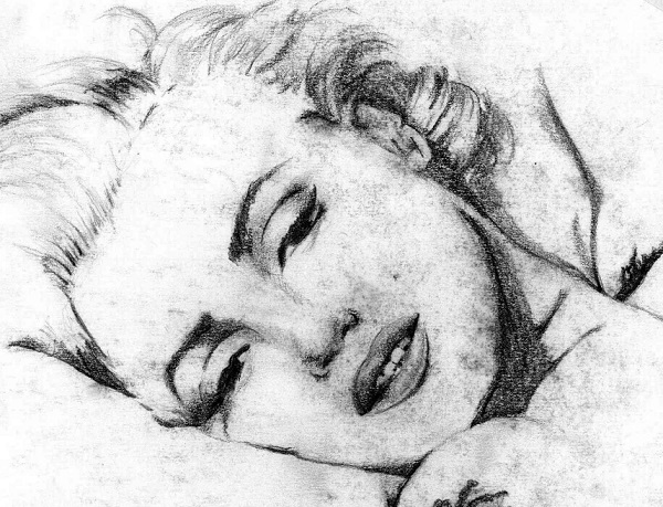 Portrait of M. Monroe, drawn by Lee Hadwin | Hobby Keeper Articles