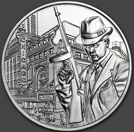 Silver coin "Enemy of the people #1" with al Capone obverse, USA | Hobby Keeper Articles
