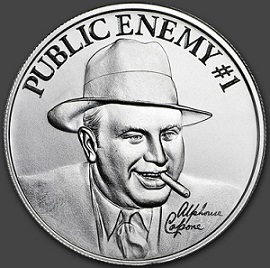 Silver coin "Enemy of the people #1" with al Capone obverse, USA | Hobby Keeper Articles