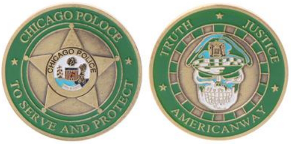 Commemorative souvenir coin "Chicago Police", USA | Hobby Keeper Articles